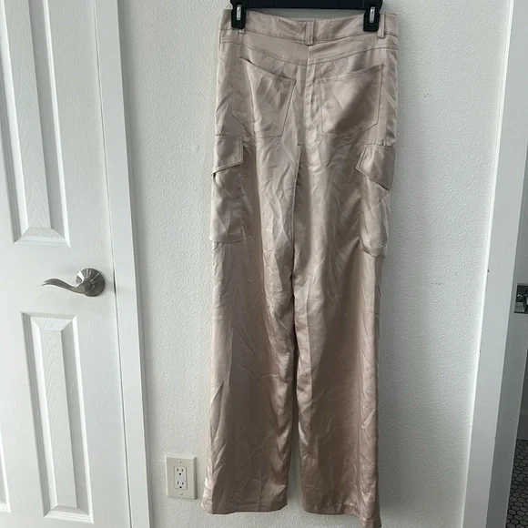 Generation Love Nate Satin Cargo Pants - Champagne - Picture 9 of 12